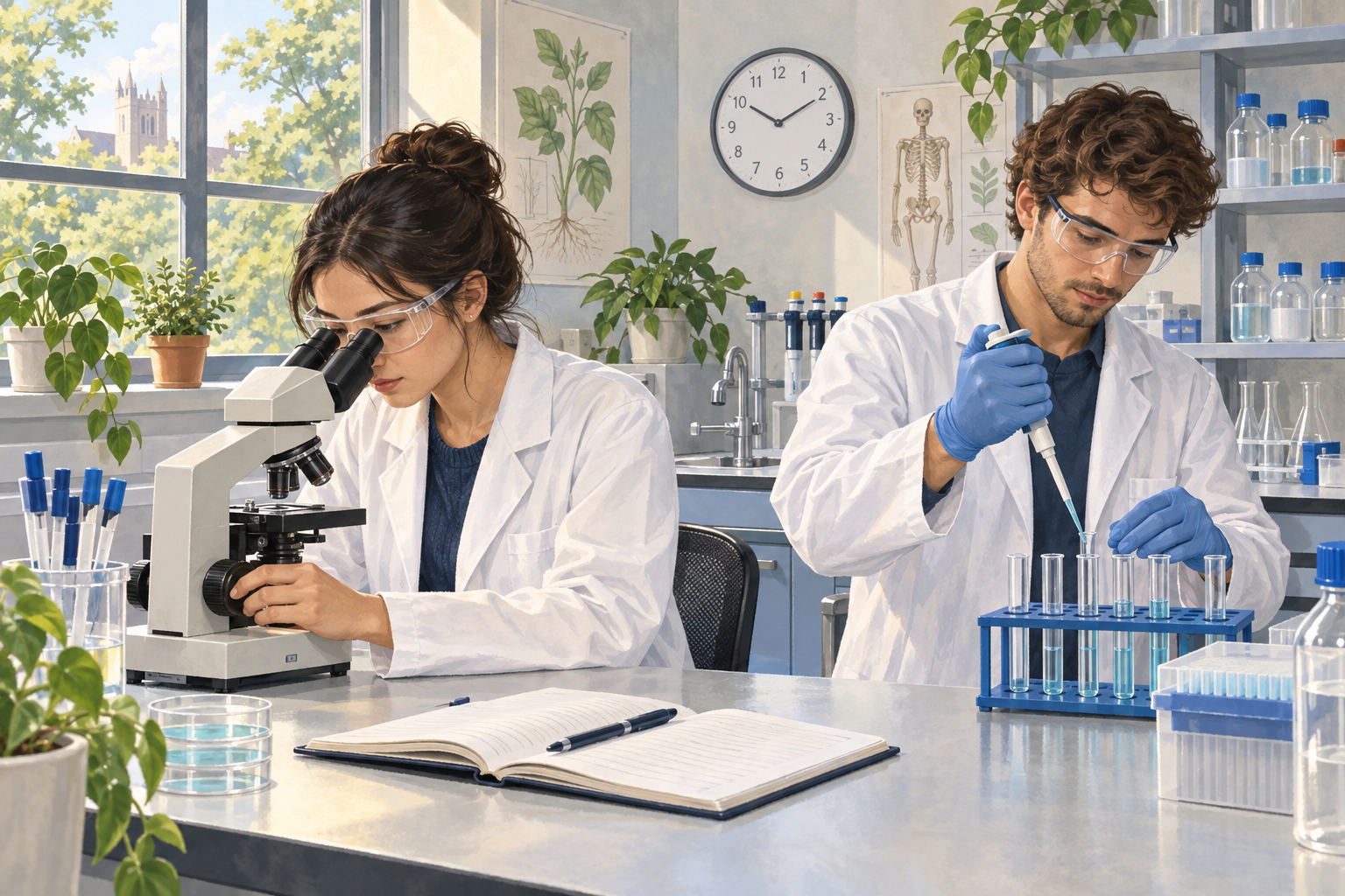 Dans le laboratoire