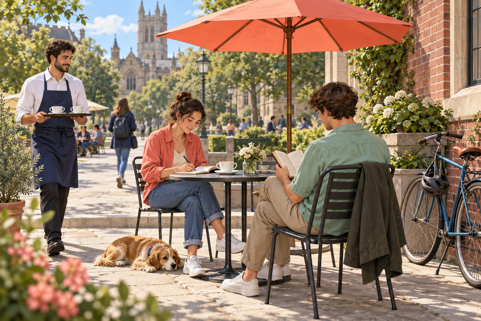 La terrasse du café